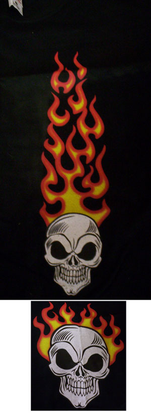 Tribal Flame Skull Shirt