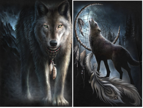 From Darkness Tribal Wolf T-Shirt - Click Image to Close