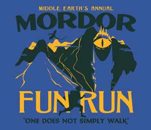 Mordor Fun Run T-Shirt Blue