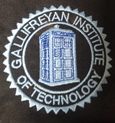 Embroidered Gallifreyan Institute of Technology Polo - Click Image to Close