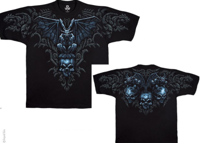 Gargoyle Skull T-Shirt - Click Image to Close