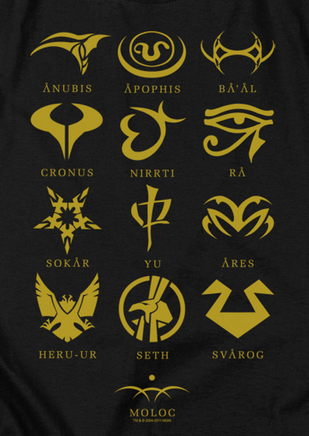 Goauld Characters SG1 T-Shirt - Click Image to Close