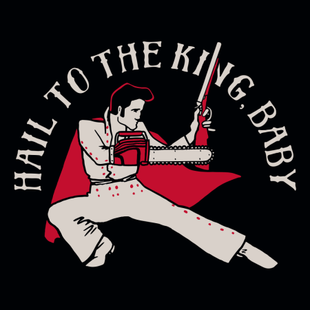 Hail to the King Elvis Mashup T-Shirt - Click Image to Close