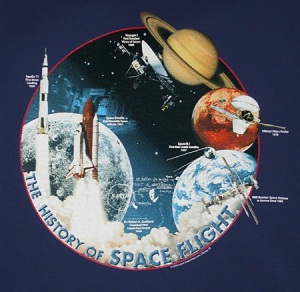 History of Space Flight t-Shirt - Click Image to Close