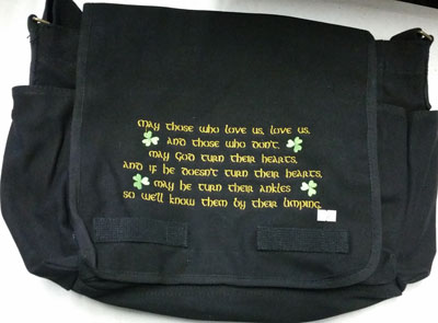 Irish Poem Messenger Bag - Click Image to Close