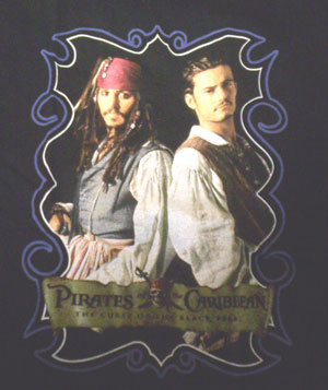 Jack Sparrow & Will Turner Babydoll Shirt - Click Image to Close