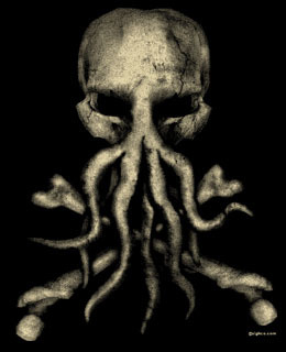 Jolly Pirate Cthulhu T-Shirt - Click Image to Close