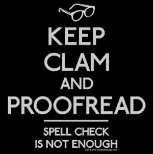 Keep Clam Proofread T-Shirt - Click Image to Close