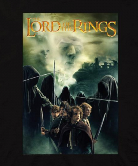 Lord of the Rings Hobbits Vs Nazgul T-Shirt - Click Image to Close