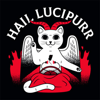 Hail Lucipurr T-Shirt - Click Image to Close