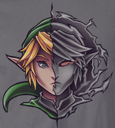 Light and Dark Link T-Shirt - Click Image to Close