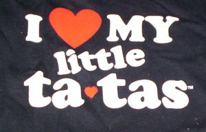 I Love My Little Ta-Tas Babydoll Shirt