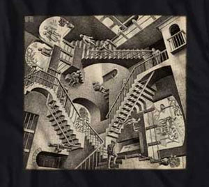 Relativity by MC Escher T-Shirt