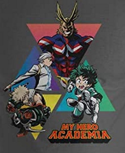 My Hero Academia Characters in Triangles T-Shirt - Click Image to Close