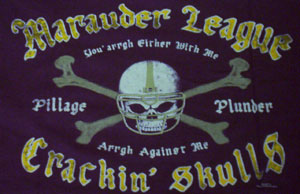 Marauders Football Pirate Shirt - Click Image to Close