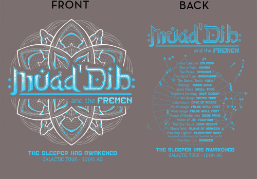 Muad'Dib & the Fremen Tour Concert Style T-Shirtt - Click Image to Close