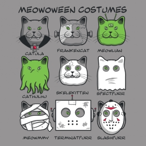 Meowoween T-Shirt - Click Image to Close