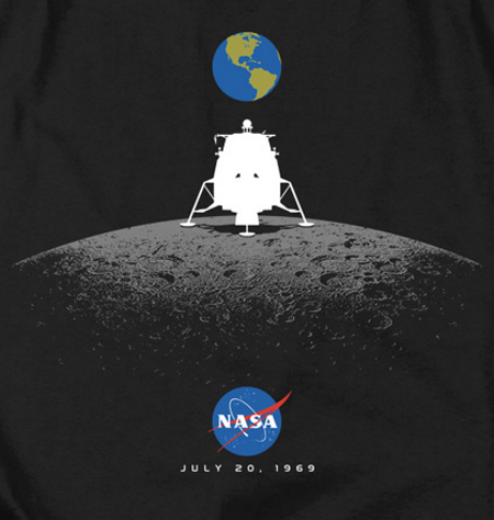 NASA Moon Landing Simple T-Shirt