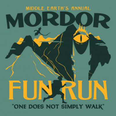 Mordor Fun Run T-Shirt - Click Image to Close