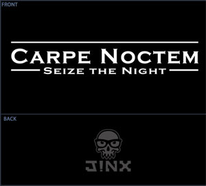 Carpe Noctem Shirt - Click Image to Close