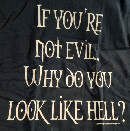 If You're not evil, Why do you look like Hell? T-shirt