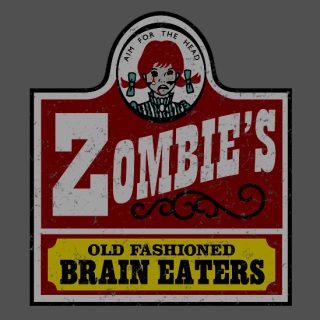 Old Fashioned Brain Eaters Parody T-Shirt - Click Image to Close