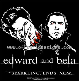 The Sparkling Ends Now - Edward and Bela Shirt - Click Image to Close