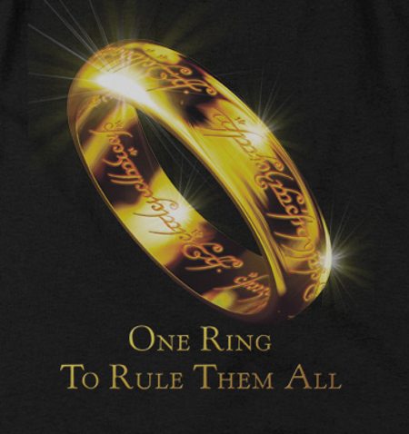 One Ring Poster T-Shirt - Click Image to Close