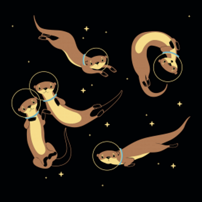 Otter Space T-Shirt - Click Image to Close