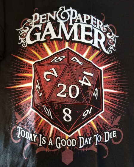 Pen and Paper Gamer T-Shirt - Click Image to Close