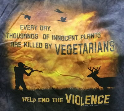 End the Violence Vegetarians T-Shirt - Click Image to Close