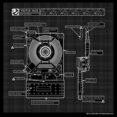 Proton Pack Schematic T-Shirt - Click Image to Close