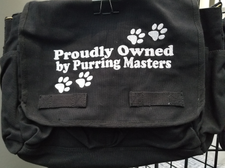 Proudly Owned by Purring Masters Messenger Bag - Click Image to Close