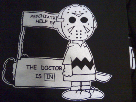 Psychiatric Help Charlie Brown/Jason Mashup T-Shirt