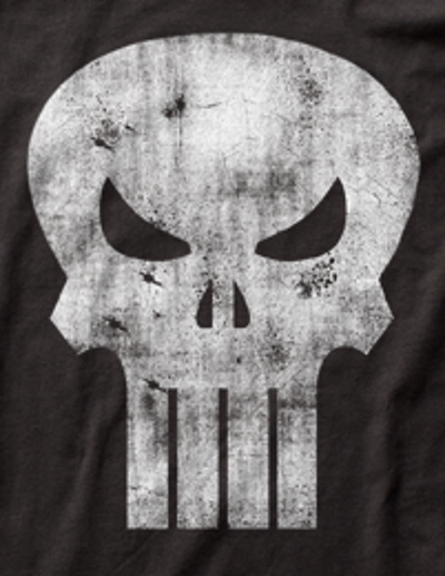 Punisher Skull Logo Distressed T-Shirt