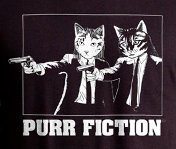 Purr Fiction T-Shirt - Click Image to Close