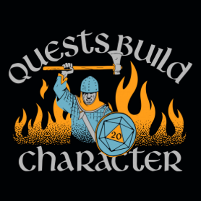 Quests Build Character T-Shirt - Click Image to Close