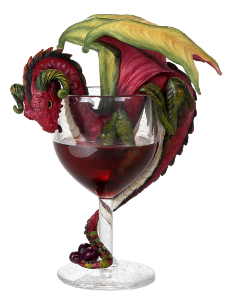 Red Wine Dragon Figurine