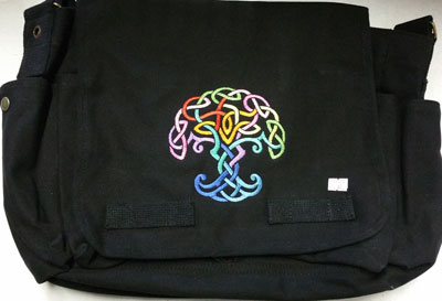 Rainbow Tree Messenger Bag - Click Image to Close