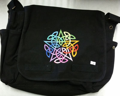 Rainbow Star Messenger Bag - Click Image to Close