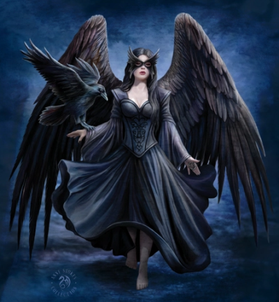 Raven by Anne Stokes T-Shirt - Click Image to Close