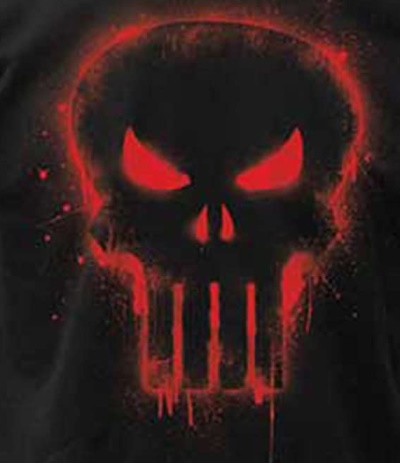 Punisher Skull (Red) T-Shirt - Click Image to Close