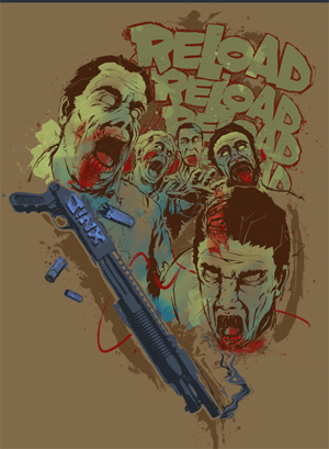 Reload Zombie Shirt - Click Image to Close