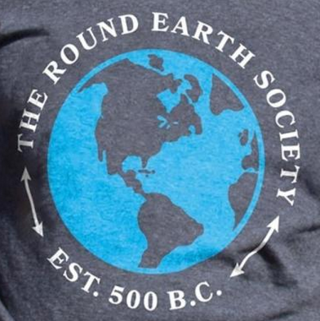 Round Earth Society T-Shirt - Click Image to Close