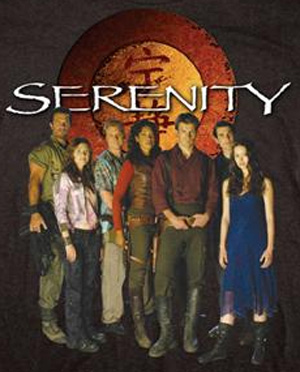 Serenity Color Logo Cast Shirt - Click Image to Close