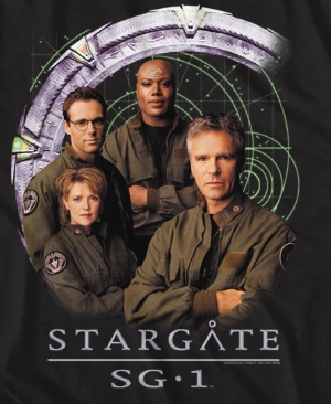 SG1 Cast & Gate T-Shirt - Click Image to Close