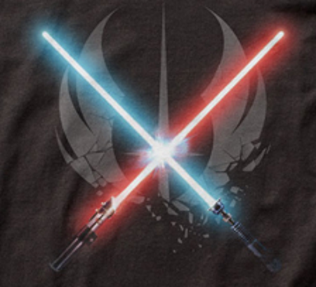 Saber Clash Obi-Wan Kenobi T-Shirt - Click Image to Close