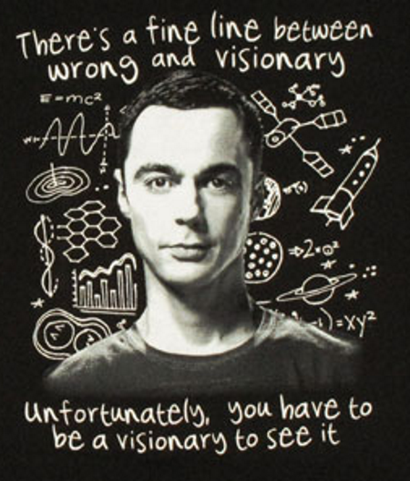 Sheldon Cooper Visionary T-Shirt - Click Image to Close