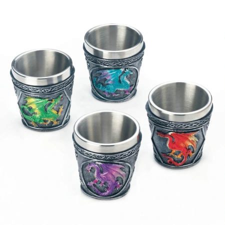 Mythical Dragons Shot Glass Set - Click Image to Close