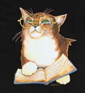 Smart Cat T-Shirt - Click Image to Close